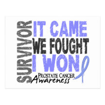 Prostate Cancer Survivor It Came We Fought I Won Post Card