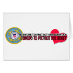 Protect his heart Coast Guard Greeting Cards