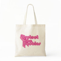 Protect the Boobies Breast Cancer Awareness Canvas Bags