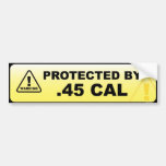 Protected .45 CAL Bumper Stickers