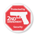 Protected by 2nd Amendment - Red magnets