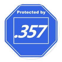 Protected by 357 round stickers