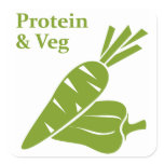 Protein & Veg day sticker