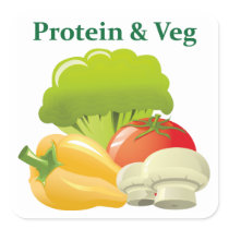 Protein & Veg day sticker