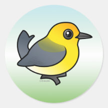 Prothonotary Warbler Round Sticker