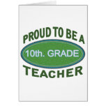 Proud 10th. Grade Teacher Card