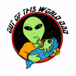 Proud alien daddy photo sculptures