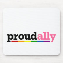Proud Ally White Mousepad