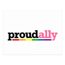 Proud Ally White Postcard