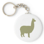 Proud Alpaca (in sage green) Keychain