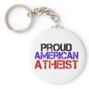 Proud American Atheist keychains