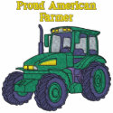 Proud American Farmer Embroidered Shirt embroidered shirts