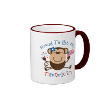 Proud American Girl Monkey Mug