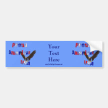 Proud American USA Eagle Patriotic Bumper Sticker