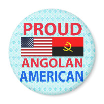 Proud Angolan American Refrigerator Magnet