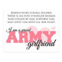 Proud Army Girlfriend Post Cards
