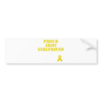 Proud Army Girlfriend with Ribbon Bumper Stickers