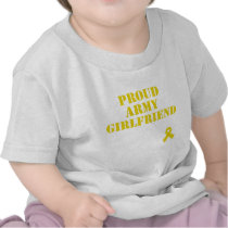 Proud Army Girlfriend with Ribbon T Shirts