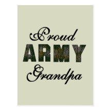 Proud Army Grandpa Tshirts and Gifts Postcards