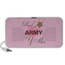 Proud Army Mum Heart Laptop Speakers