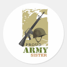 Proud Army Sister Stickers
