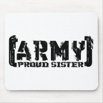 Proud Army Sister - Tattered Mouse Pad