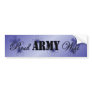 Proud Army Wife Blue Flowers Bumper Stickers