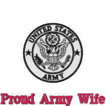 Proud Army Wife Embroidered Shirt