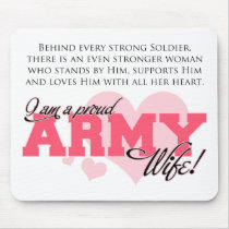 Proud Army Wife Mouse Pad