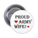 Proud Army Wife Pinback Button