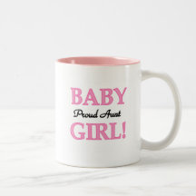 Proud Aunt Baby Girl Tshirts and Gifts Coffee Mugs