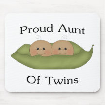 Proud Aunt Of Twins Mouse Pad