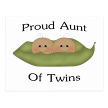 Proud Aunt Of Twins Postcards