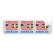 Proud Basquan American Bumper Sticker