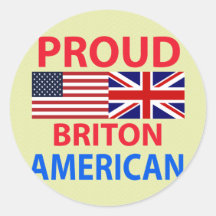 Proud Briton American Round Stickers