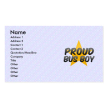 Proud Bus Boy Business Cards