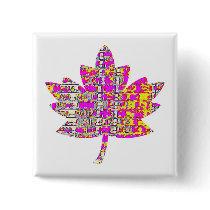 PROUD CANADIAN - Floral Pink Maple Leaf