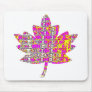 PROUD CANADIAN - Floral Pink Maple Leaf Mouse Mats