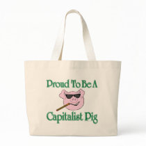 Proud Capitalist Pig Canvas Bags
