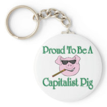 Proud Capitalist Pig Key Chains