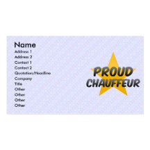 Proud Chauffeur Business Cards
