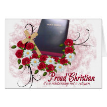Proud Christian.. It's a Relationship not a Religi Card