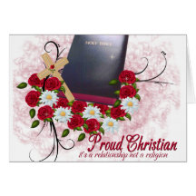 Proud Christian.. It's a Relationship not a Religi Greeting Cards