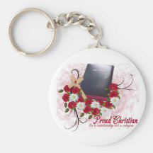 Proud Christian.. It's a Relationship not a Religi Keychain