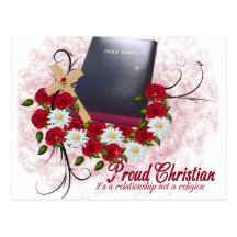 Proud Christian.. It's a Relationship not a Religi Postcards