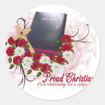 Proud Christian.. It's a Relationship not a Religi Sticker