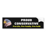 Proud Conservative Bumpersticker - Black