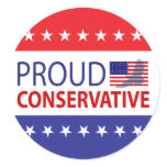 Proud Conservative Round Stickers