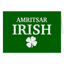 Proud Custom Amritsar Irish City T-Shirt Greeting Card