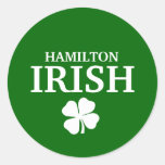 Proud Custom Hamilton Irish City T-Shirt Sticker